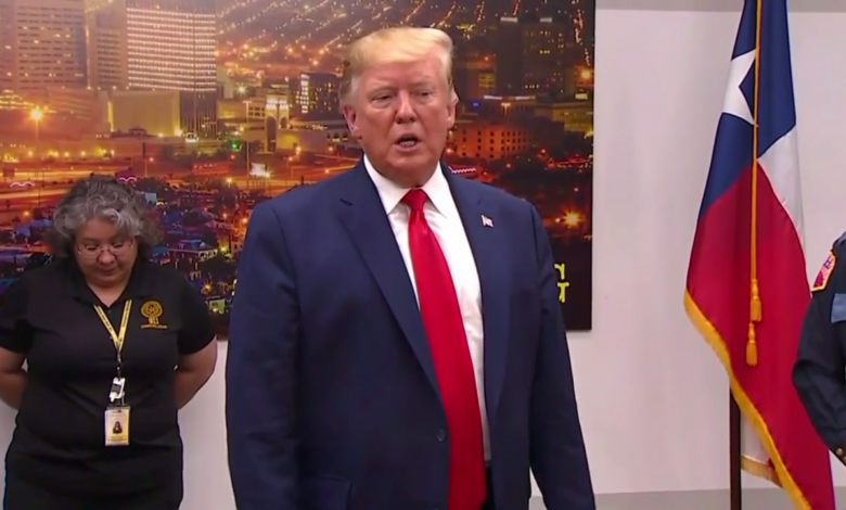 New york times headline of trumps remarks on mass shootings ignites backlash