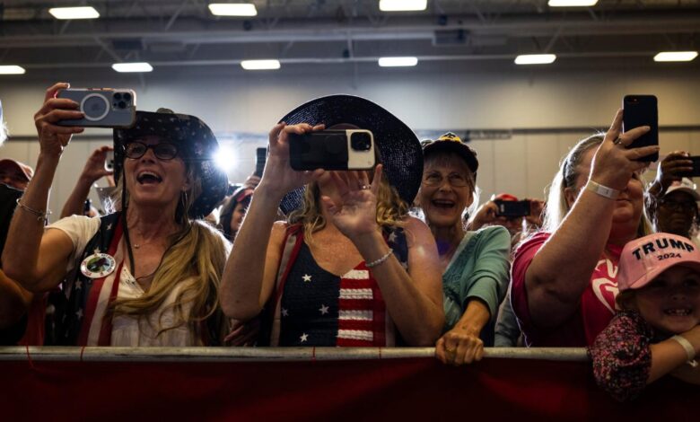 Trump at iowa rally taunts dems before caucuses were beating them all