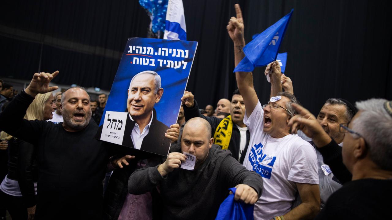 Netanyahu claims biggest win in israeli elections as partial results show short of majority