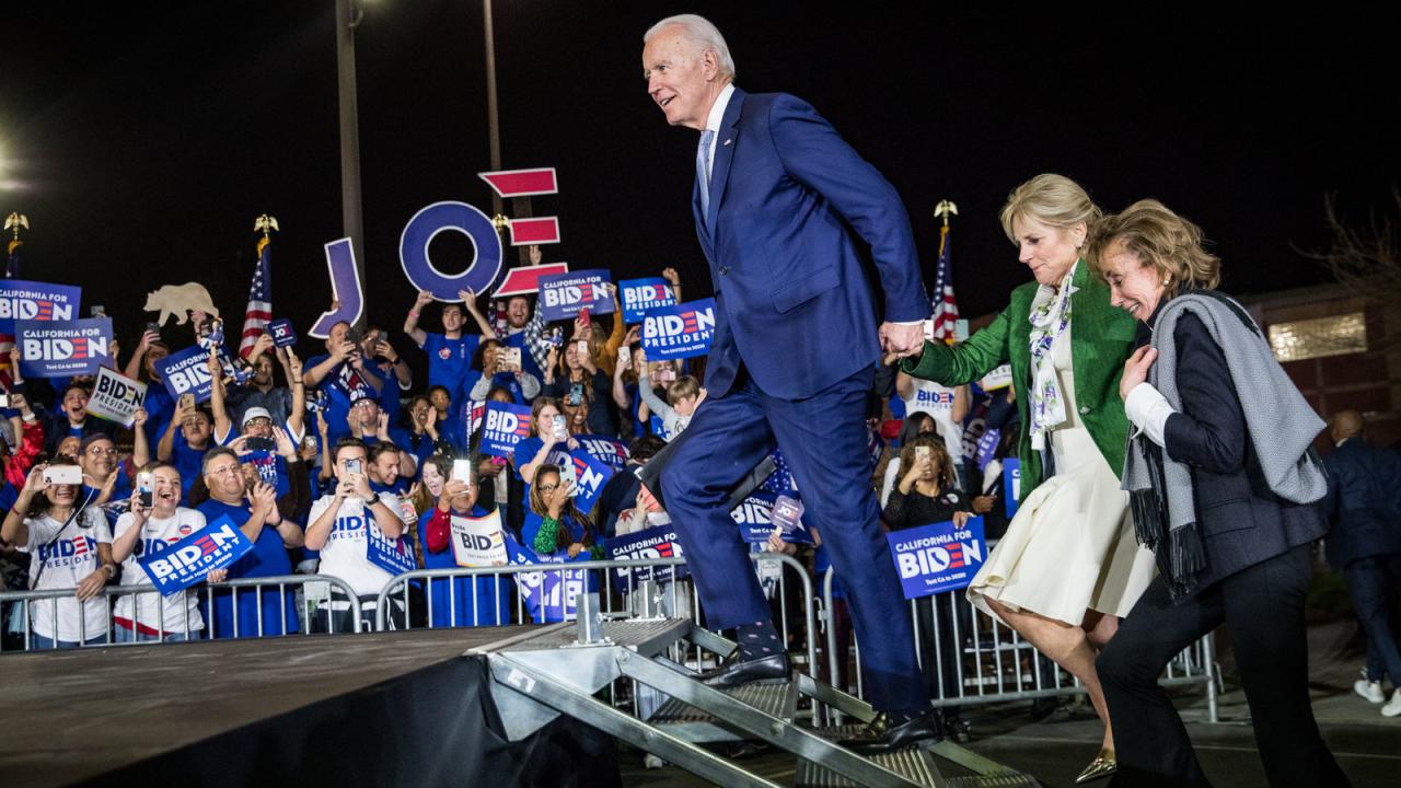 Biden surges to victory across super tuesday map as sanders claims delegate prize in california