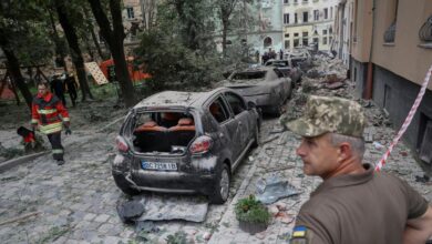 Missiles hit lviv in major air attack injuring 5 people ukrainian officials