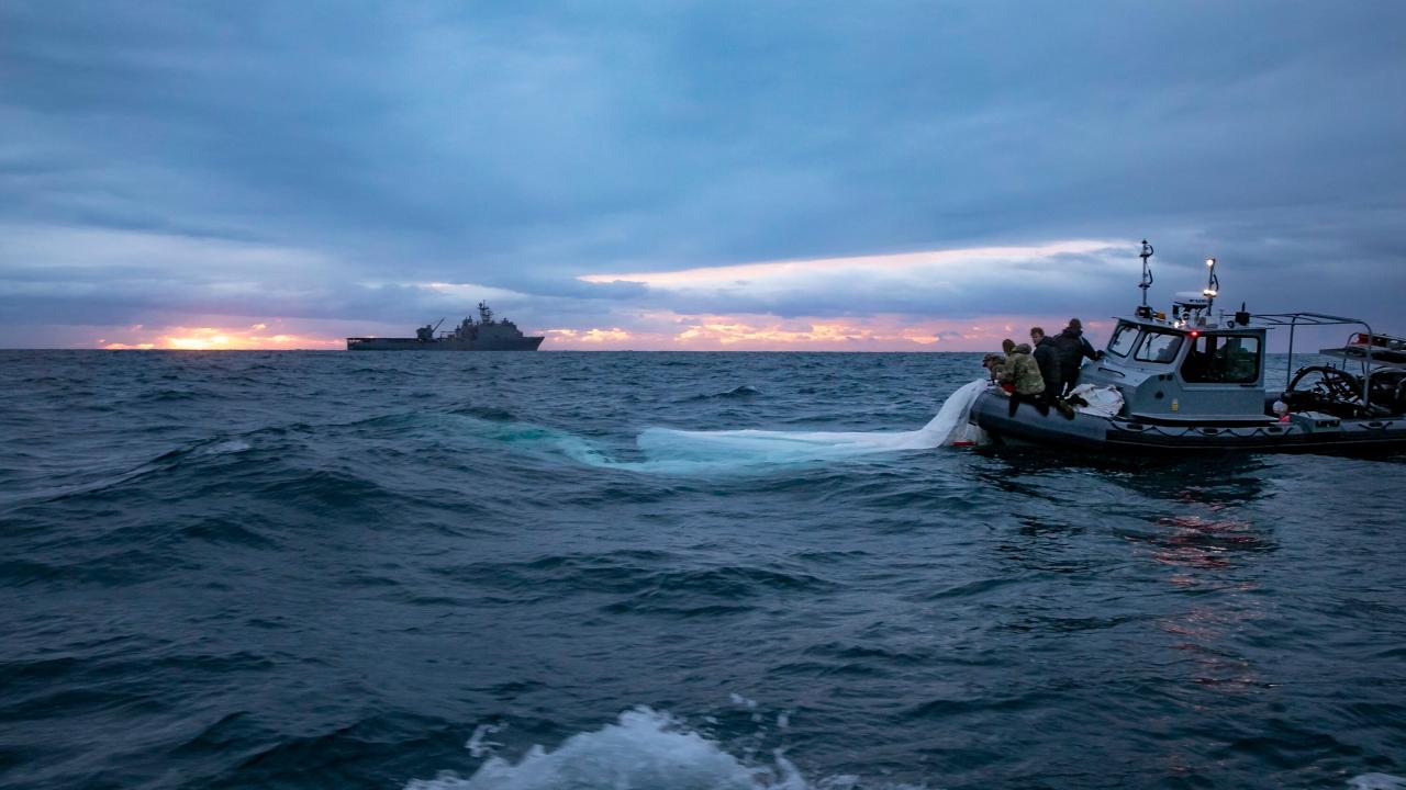 Multiple us agencies to examine possible spy balloon found off alaska coast pentagon