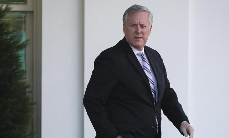 Trump names rep mark meadows his new chief of staff