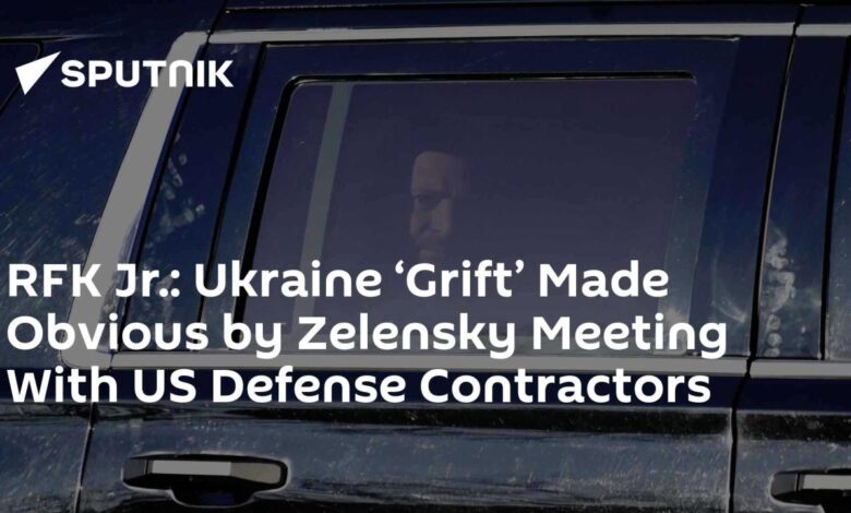 Rfk jr chastises american defense contractors meeting with zelensky