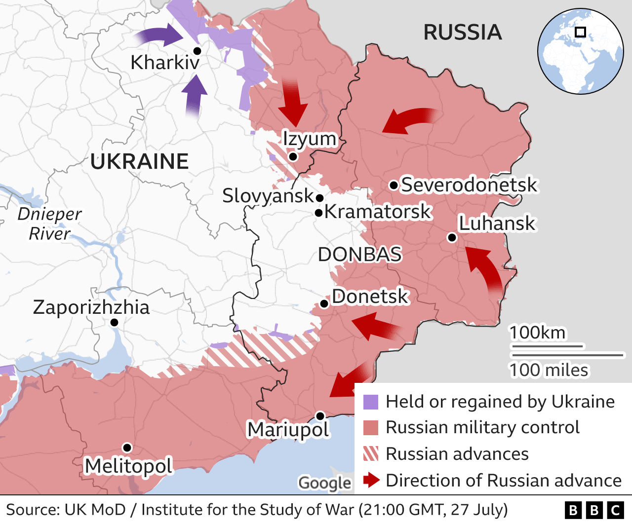 Russia has made key gains in donbas what does it mean for the war