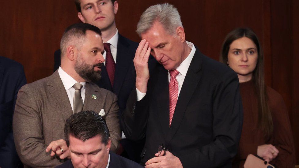 Mccarthy fails in votes for speaker of the house bitter battle erupts among gopers