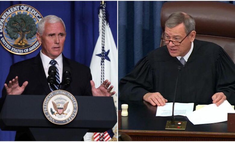 Pence rips chief justice roberts in interview calls him disappointment to conservatives