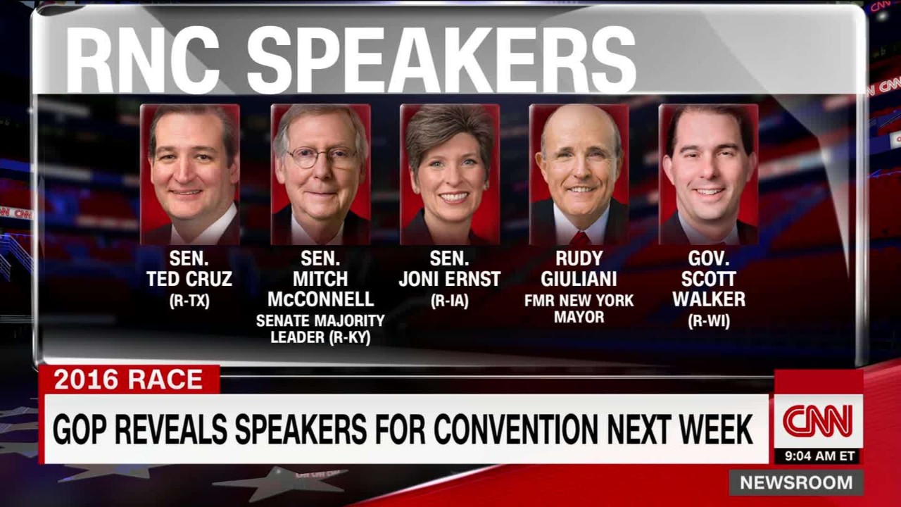 Trump campaign announces rnc speaker list