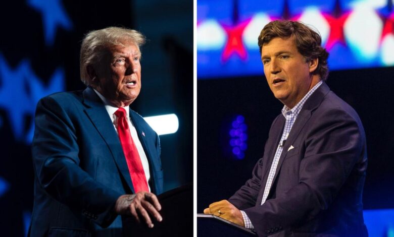 Trump challenges political orthodoxies in tucker carlson interview