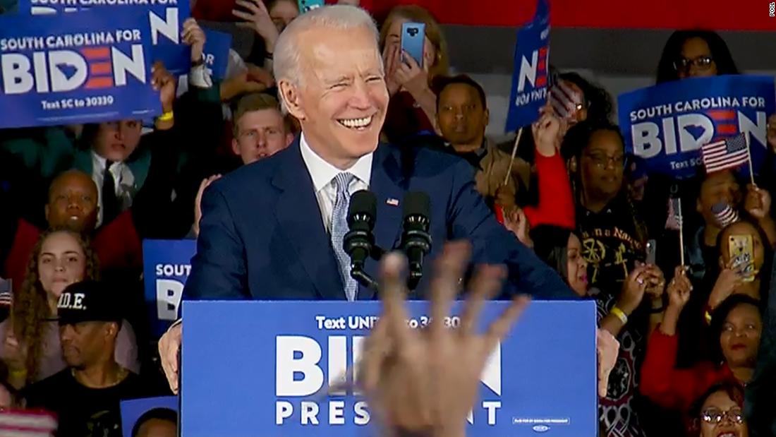 Biden calls sc primary real comeback as he sets sights on super tuesday