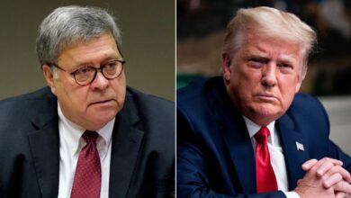 Bill barr responds to trump hush money trial abomination