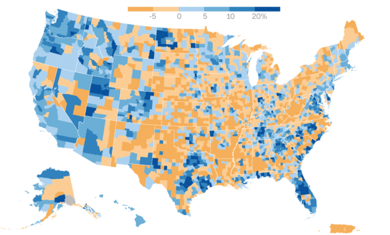 Census map shows dramatic california exodus