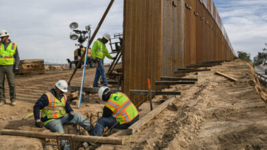 Trump responds to biden administrations move to build border wall