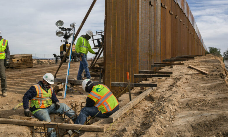 Trump responds to biden administrations move to build border wall