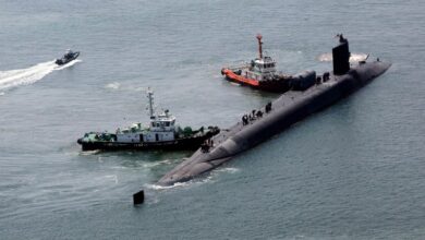 Submarine seals nuclear ohio packed submarines covert docked missile busan