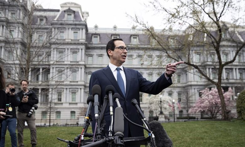 Mnuchin pelosi wont negotiate on coronavirus package but open to avoiding govt shutdown