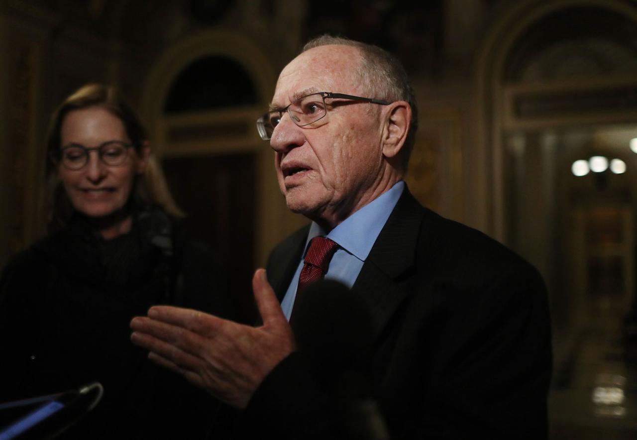 Impeachment trial live updates dershowitz takes the floor