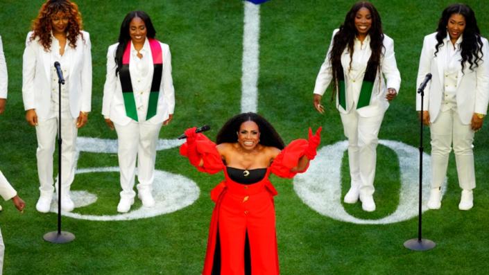 Black national anthem at super bowl stirs controversy