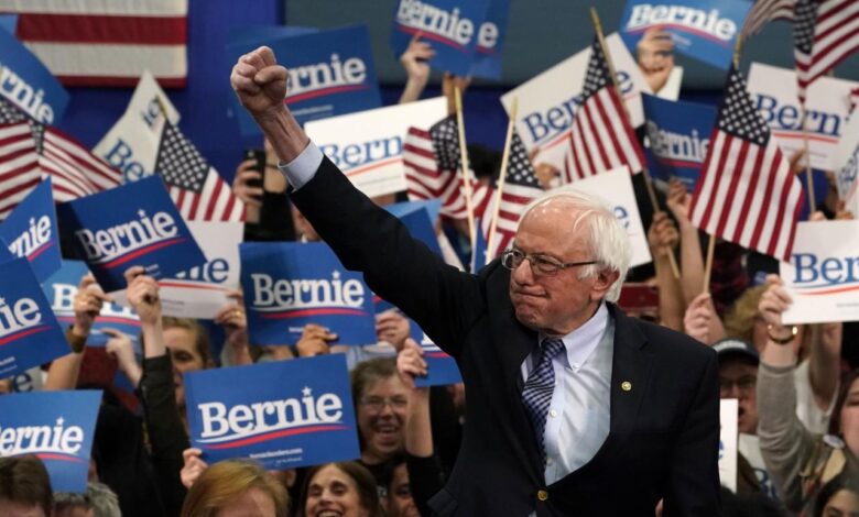 Hampshire sanders bernie scores democratic