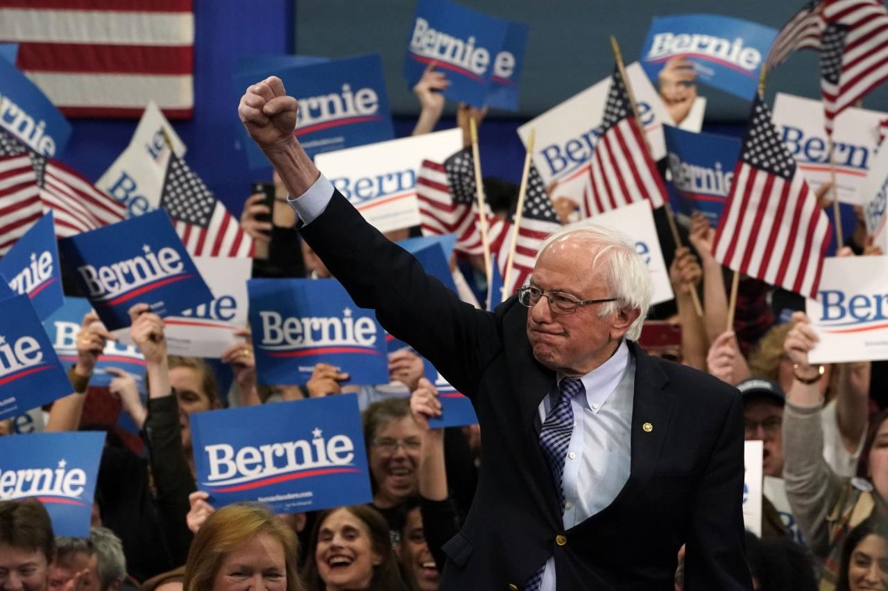 Hampshire sanders bernie scores democratic