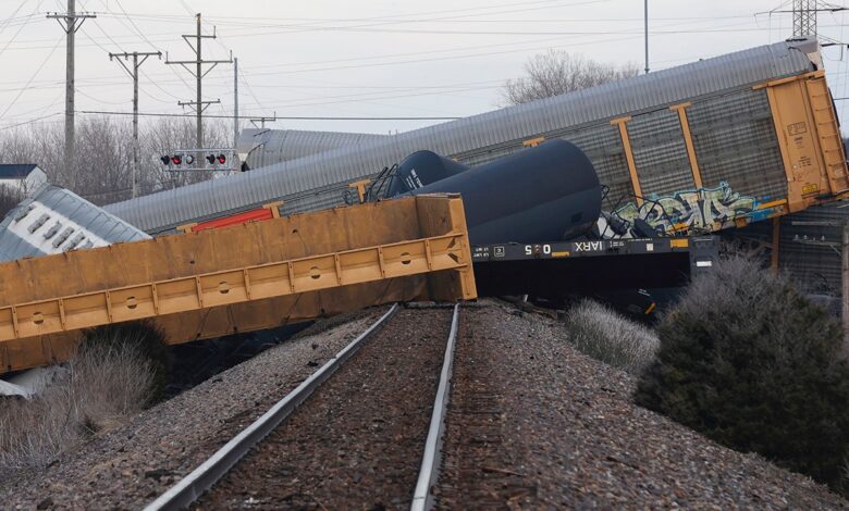 Another train derails in springfield no hazardous materials spilled ohio epa