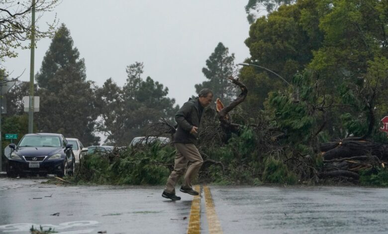 California storm leaves a dozen dead and more than 100000 without power