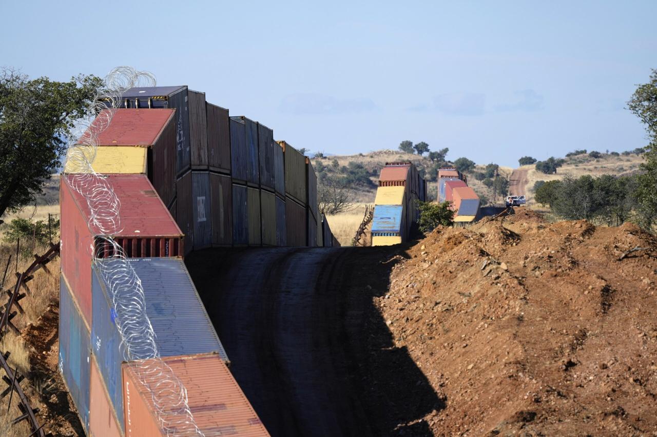 Texas builds shipping container border wall to fight illegal crossings