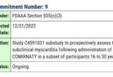 Fda has results of subclinical myocarditis studies but wont release them yet