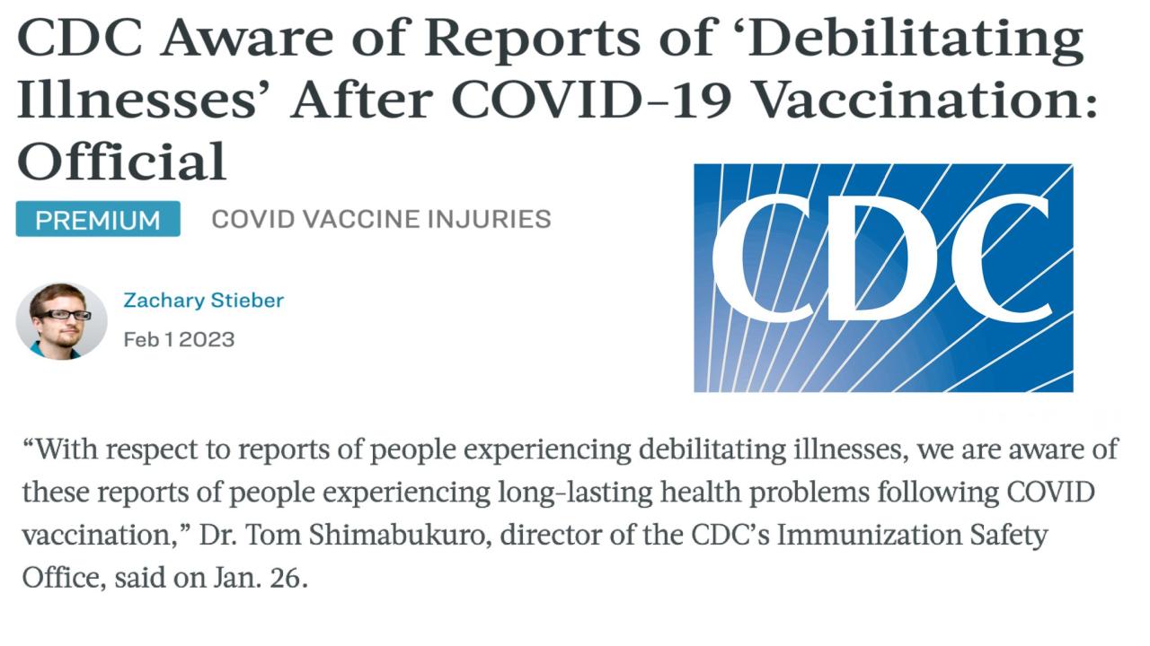 Cdc aware of reports of debilitating illnesses after covid 19 vaccination official