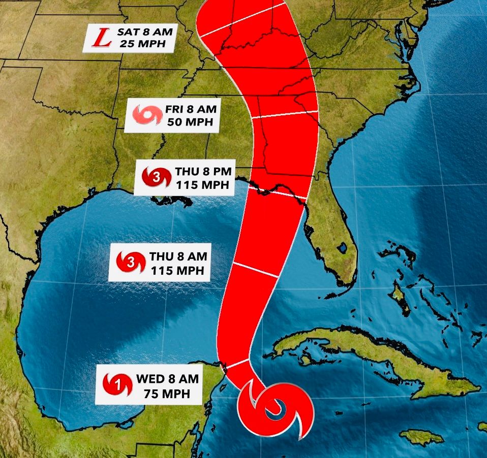 Hurricane helene will be multi state event heres which states will be impacted