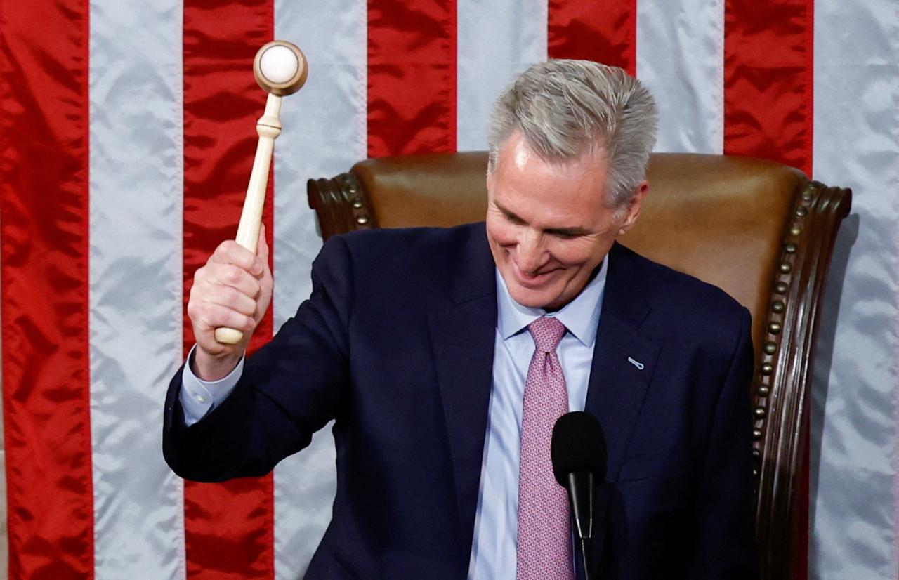 Kevin mccarthy elected as speaker of the house for the 118th congress