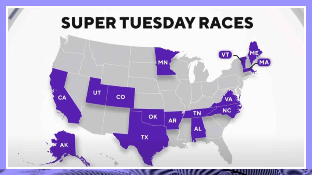 Super tuesday guide the states the stakes whos in contention and more