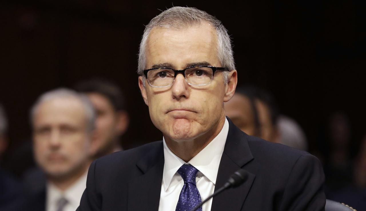 Doj wont pursue criminal charges against mccabe