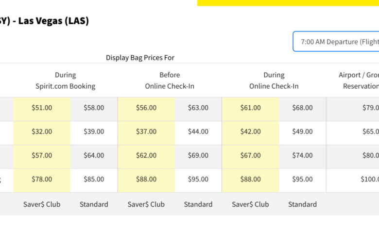 Spirit airlines enters 8 25 million settlement for hidden baggage fees