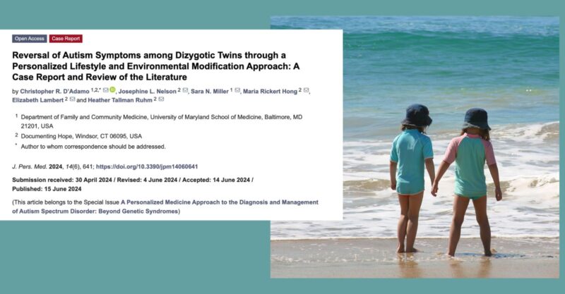 Autism reversal in twin girls through lifestyle and environmental changes new study