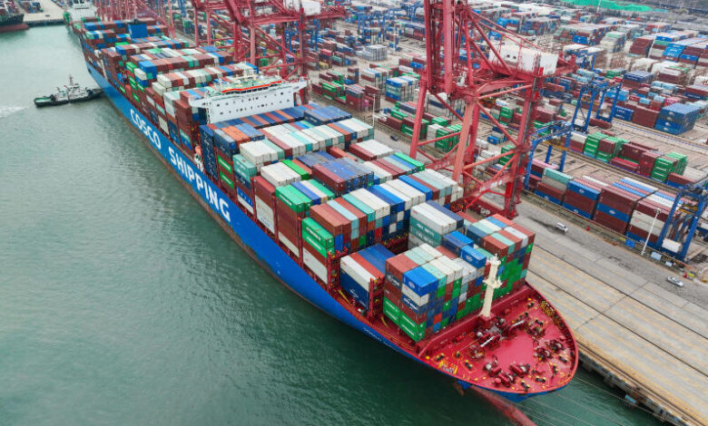 Empty shipping containers pile up in chinese ports as chinas exports continue to decline