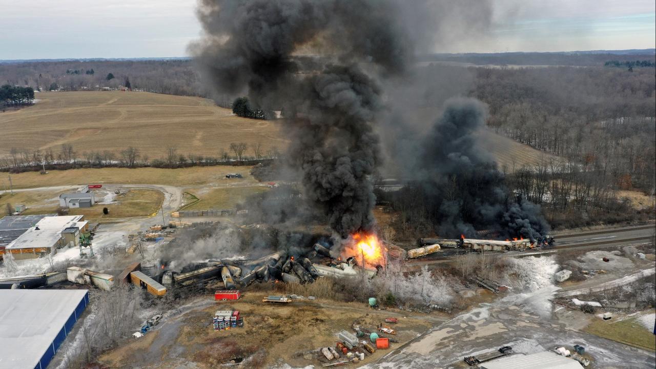 Railroad company linked to toxic train crash helped fund ohio governors campaigns report