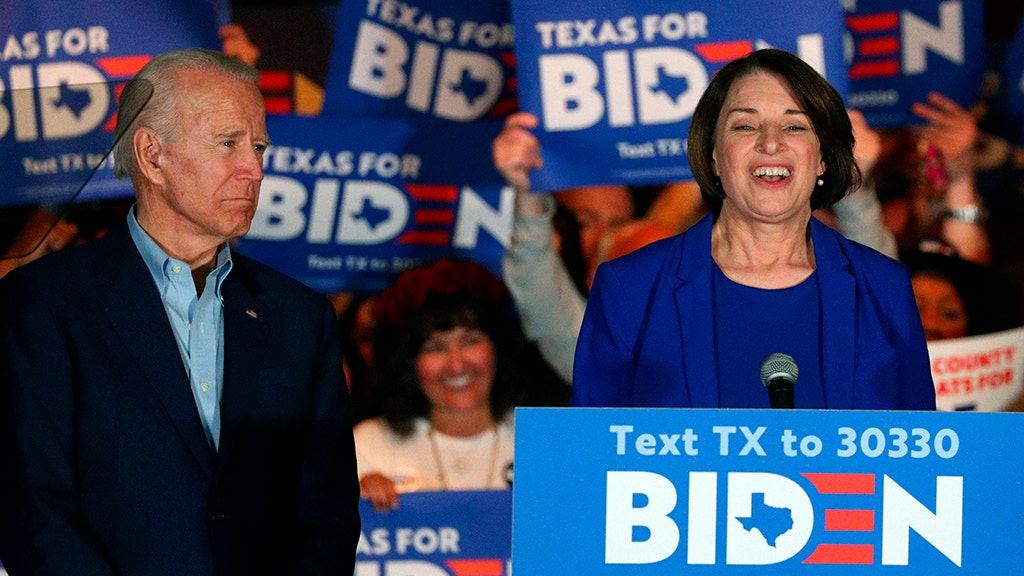 Klobuchar ticket slip up at biden event in michigan sparks speculation shell be his vp pick