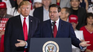 Major desantis donor now funding trump