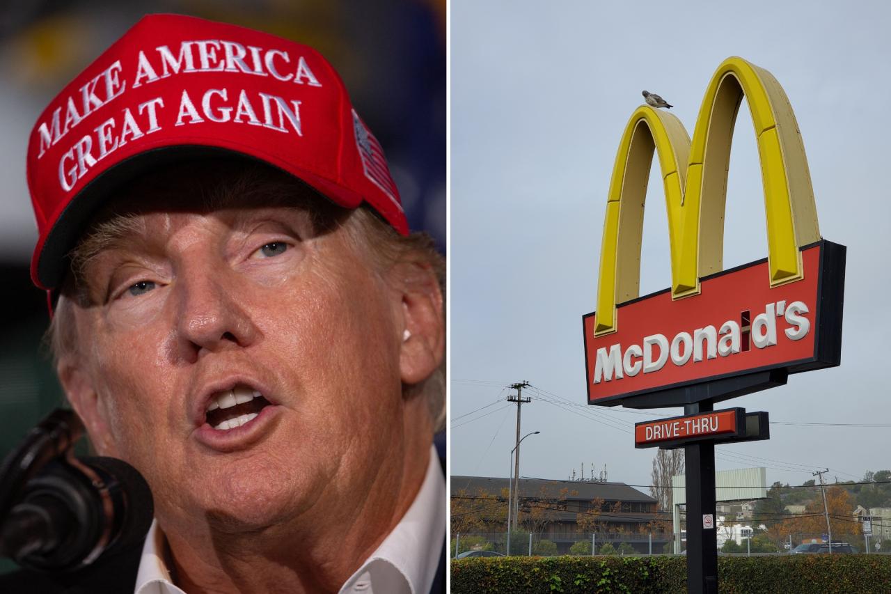 Trump buys food for residents firemen at east palestine mcdonalds were going to take care of them