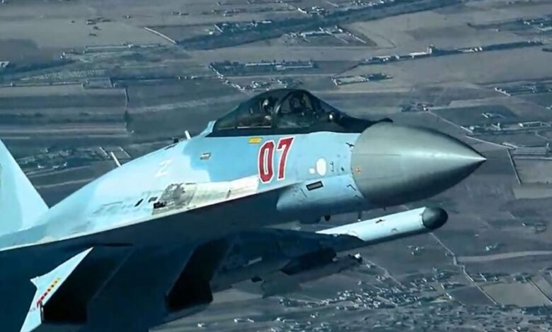 Russian fighter jet fires flares at us drone over syria