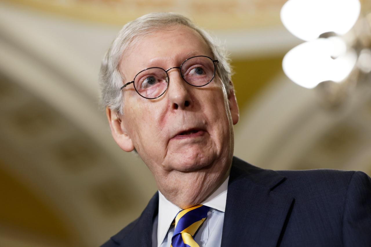 Mcconnell senate majority mitch republican stimulus races conference luncheon policy republicans opinion spell draft building gop stefani reynolds washingtonpost cnn