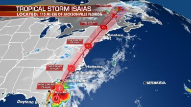 Isaias forecast to become hurricane again target carolinas before spreading impacts all the way to maine