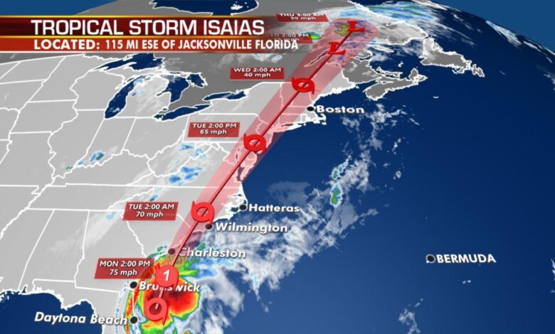 Isaias forecast to become hurricane again target carolinas before spreading impacts all the way to maine