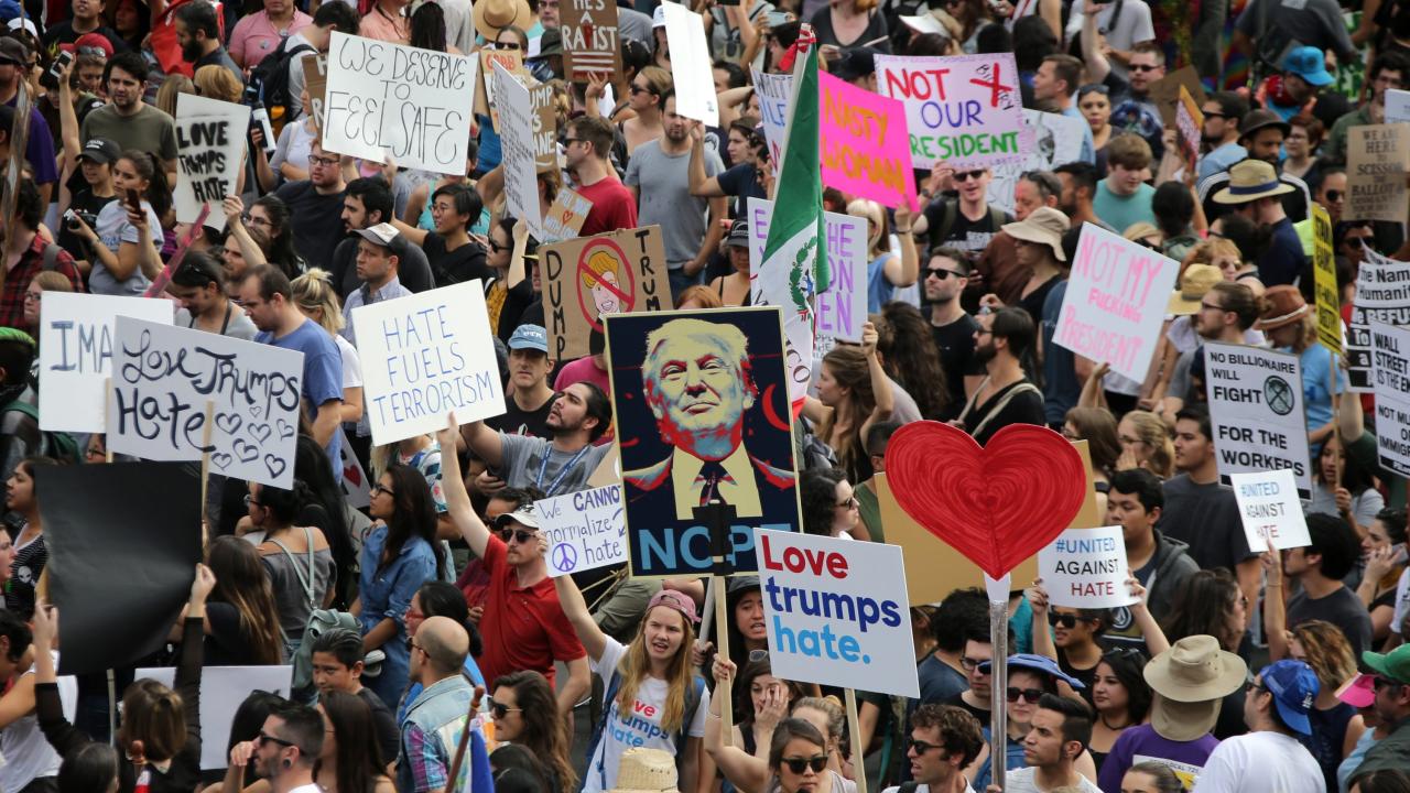 Anti trump group calls for nationwide protests in 23 cities