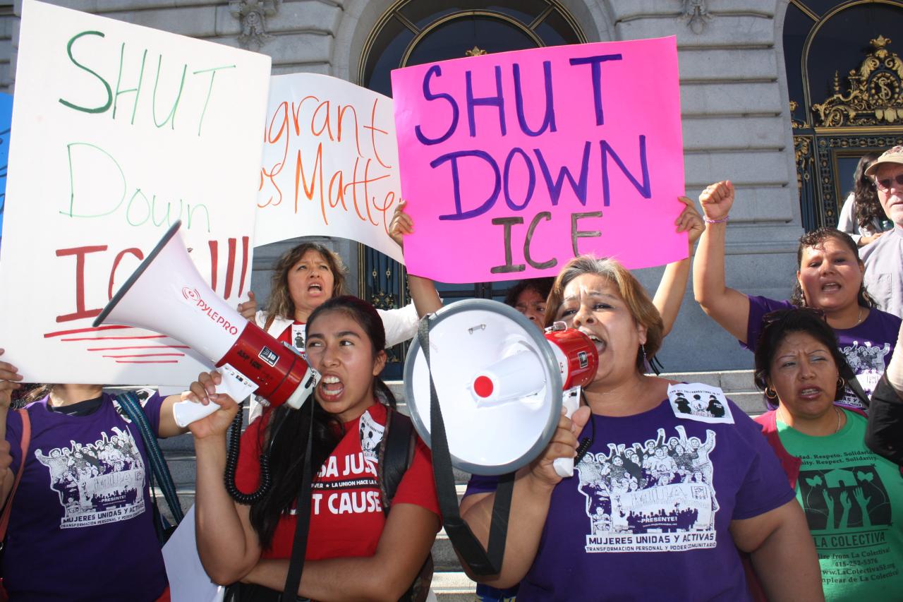 Trump denver protest house white washington near undocumented ordinance immigrants refugees donald against president protesters protecting geared approves toward ceneta