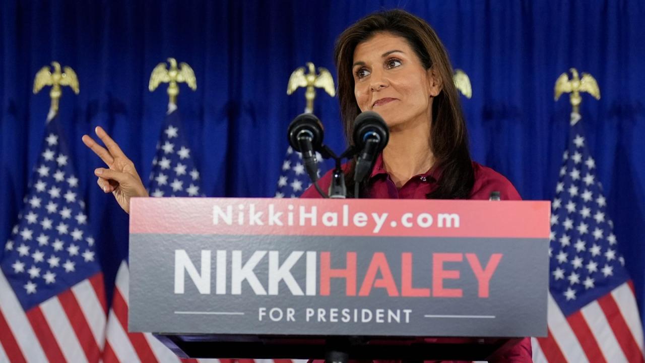 Nikki haley talks trump ukraine polls at campaign stop in new hampshire