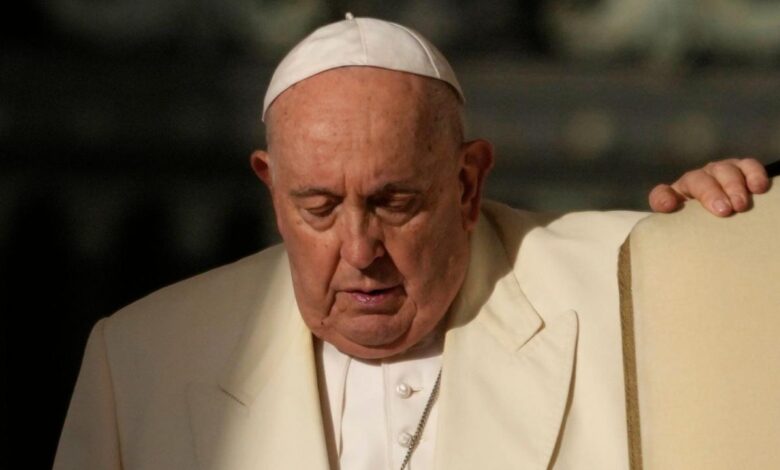 Pope day apparent cancels sick audiences cold 2nd ash wednesday francis mass