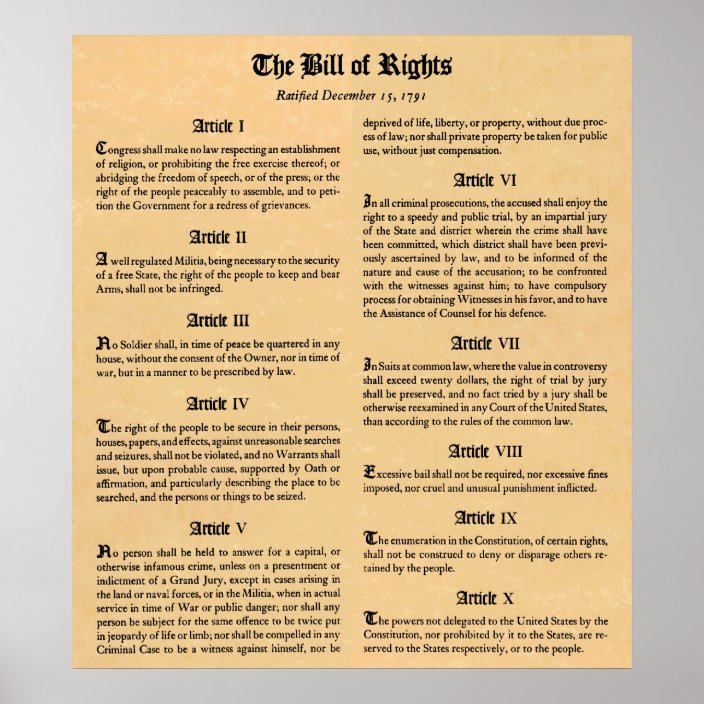 The bill of rights