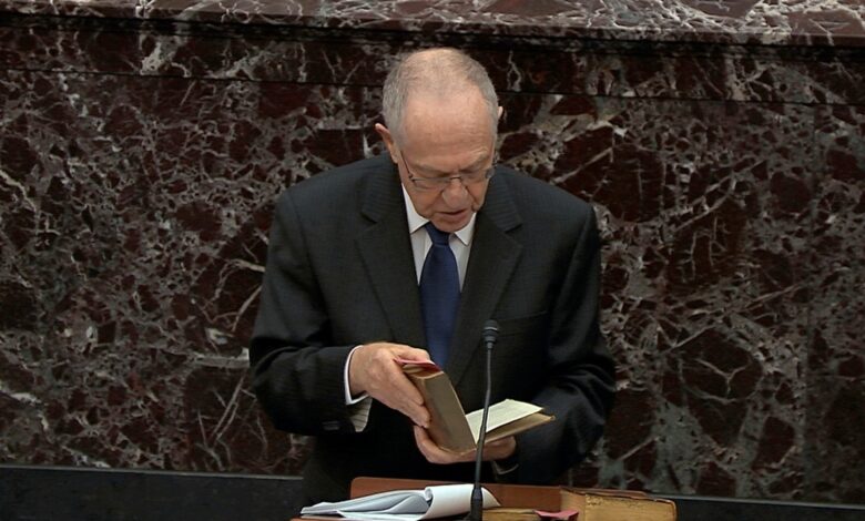 Impeachment trial live updates dershowitz takes the floor